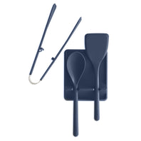 Platinum Silicone 4-Piece Utensil and Tool Rest Set | Navy