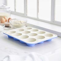 GreenLife Ceramic Nonstick Muffin Pan | Periwinkle