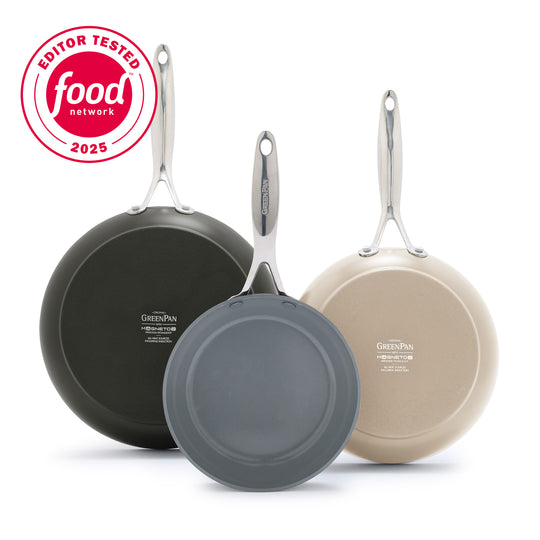 Valencia Pro Ceramic Nonstick 8", 10" and 12" Frypan Set | Multicolor