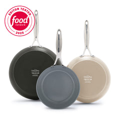 Valencia Pro Ceramic Nonstick 8", 10" and 12" Frypan Set | Multicolor