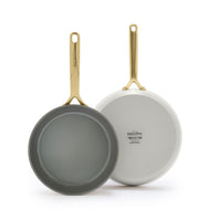 GP5 Colors Ceramic Nonstick 9.5" and 11" Frypan Set with Champagne Handles | Cloud Cream