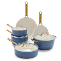 Reserve Ceramic Nonstick 10-Piece Cookware Set | Ocean