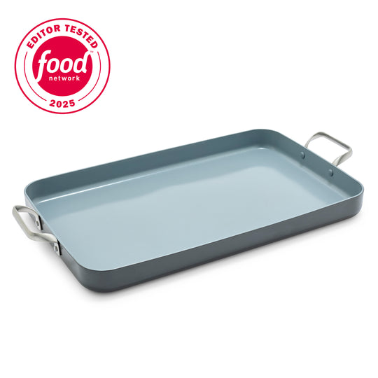 Valencia Pro Ceramic Nonstick 18" x 11" Double Burner Griddle