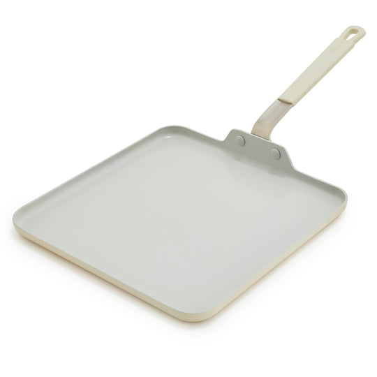 Bobby Flay by GreenPan Professional Ceramic Nonstick 11" Square Griddle | Cream