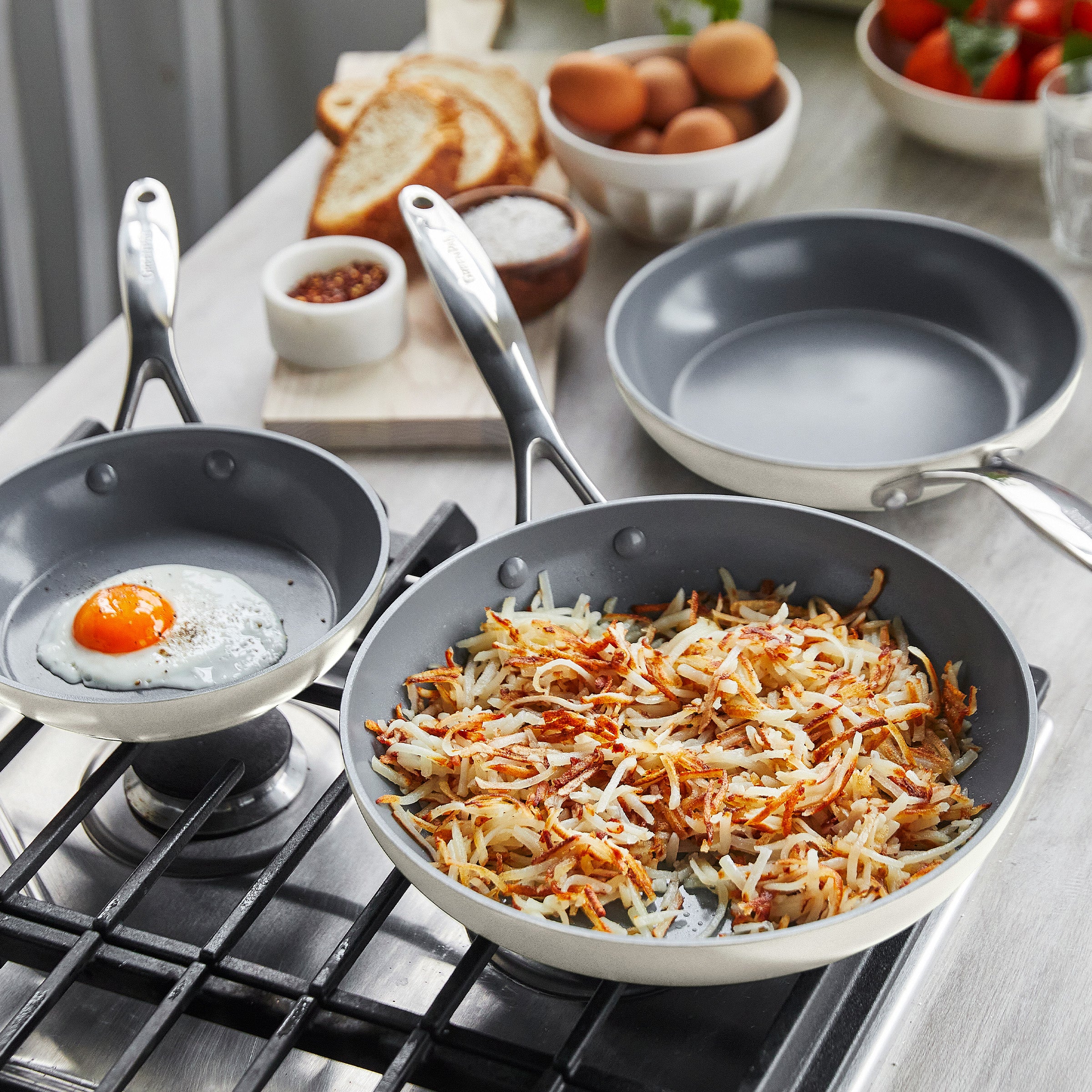 Valencia Pro Ceramic Nonstick 11-Piece Cookware Set | Cream