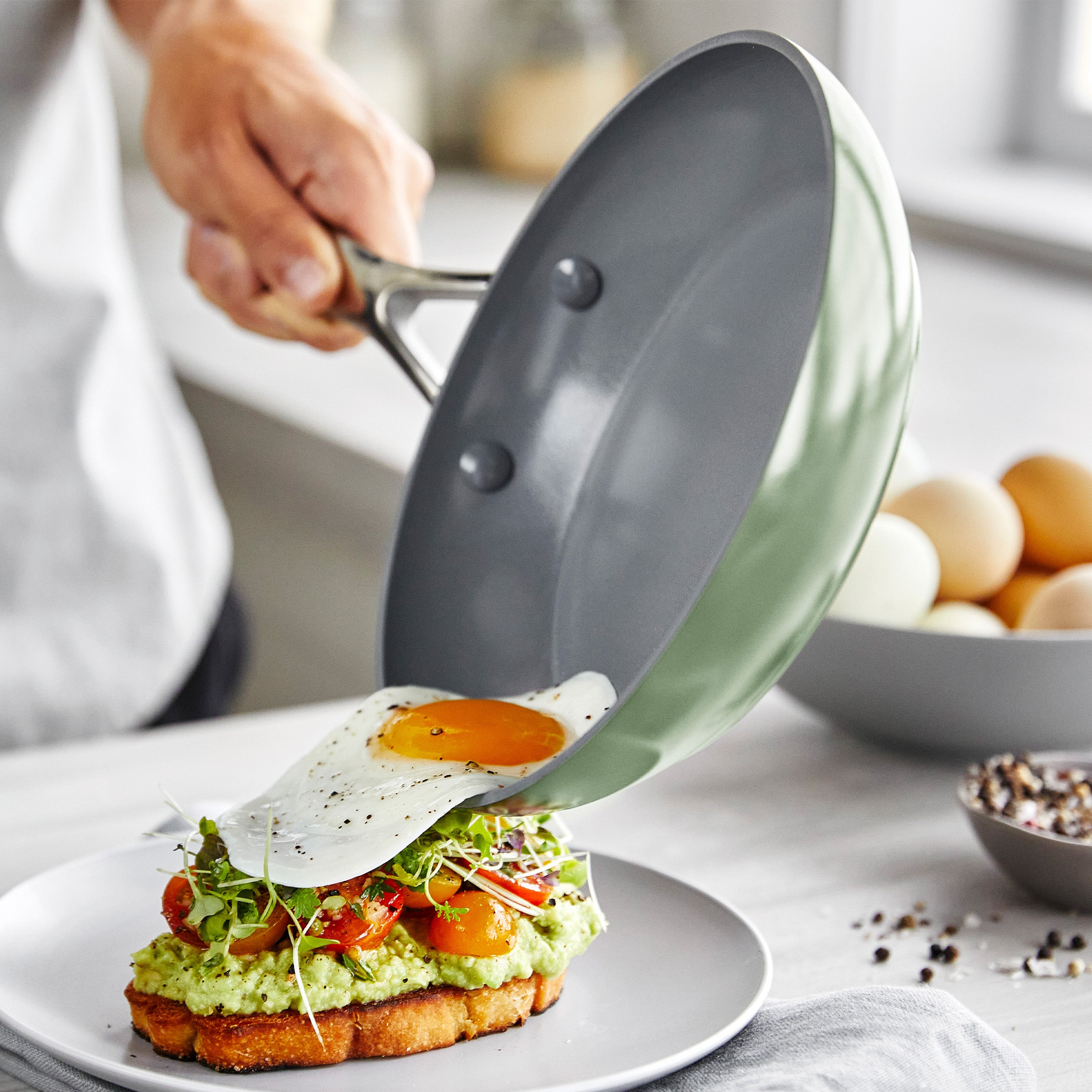 Valencia Pro Ceramic Nonstick 11-Piece Cookware Set | Sage