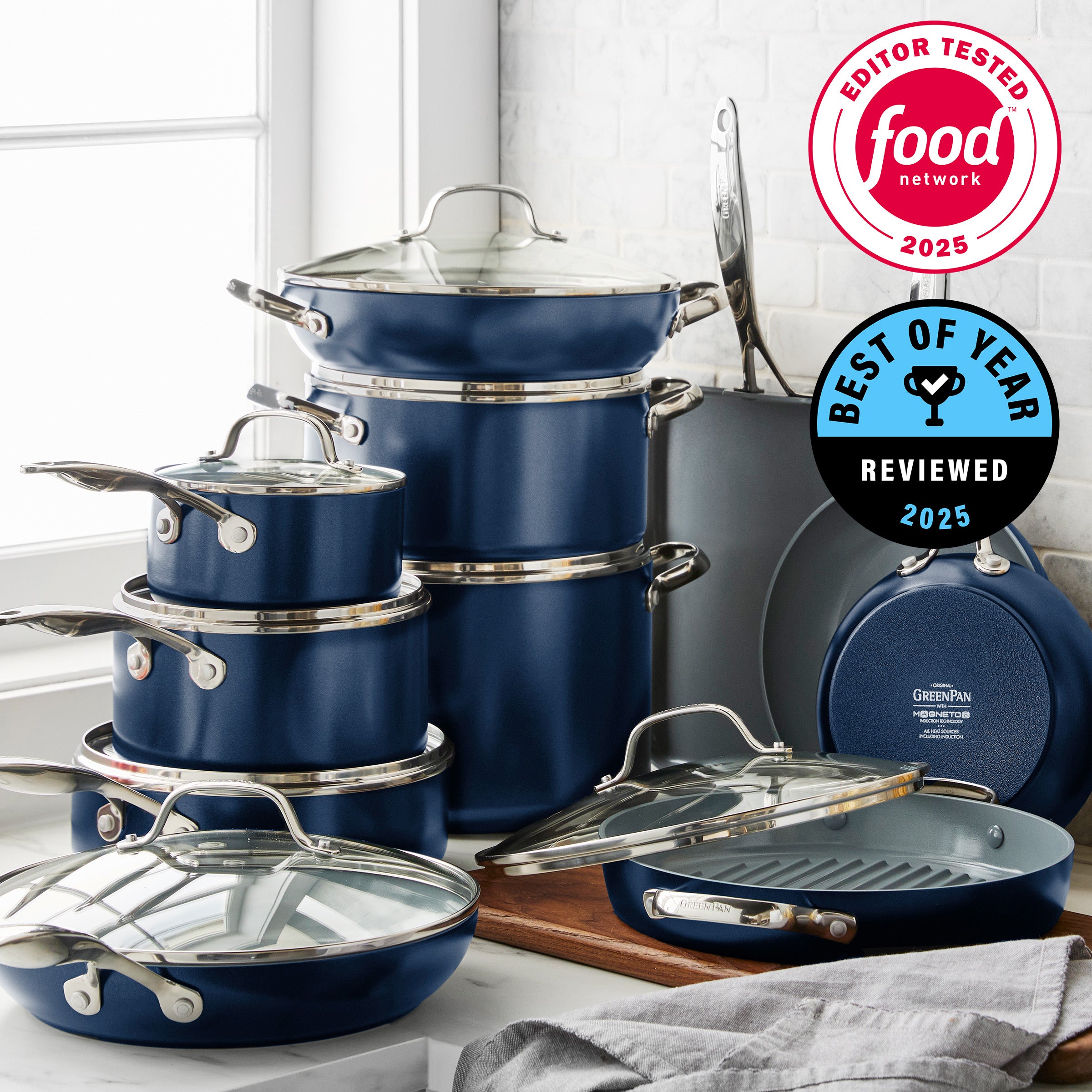 Valencia Pro Ceramic Nonstick 19-Piece Cookware Set | Twilight