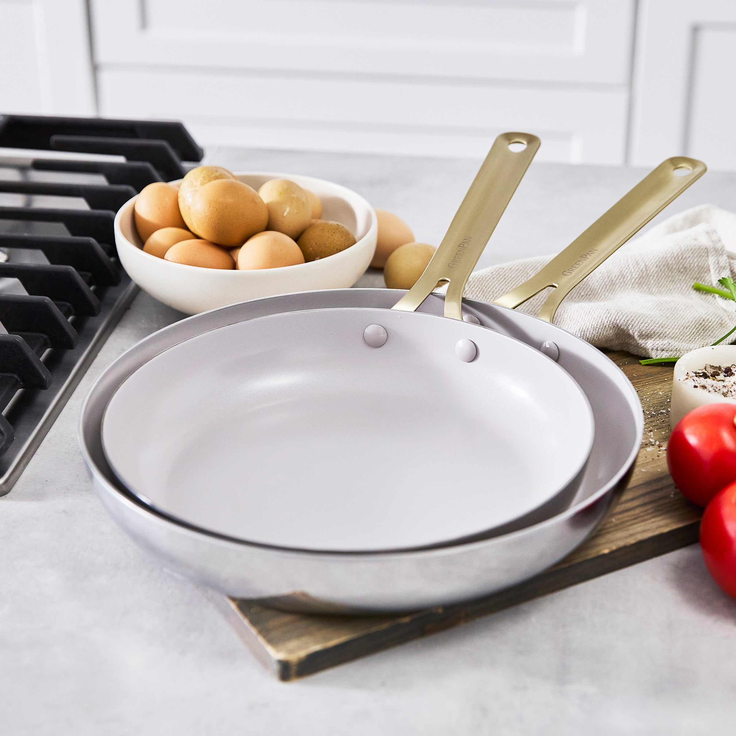 Nova Gallery Stainless Steel 10" and 12" Frypan Set