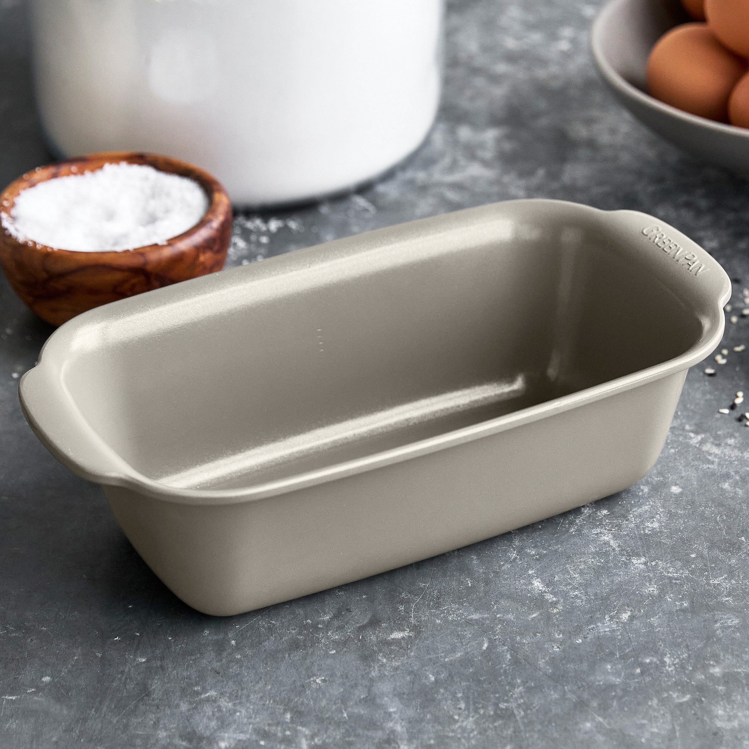 Premiere Ovenware Ceramic Nonstick 1 lb. Loaf Pan | Taupe