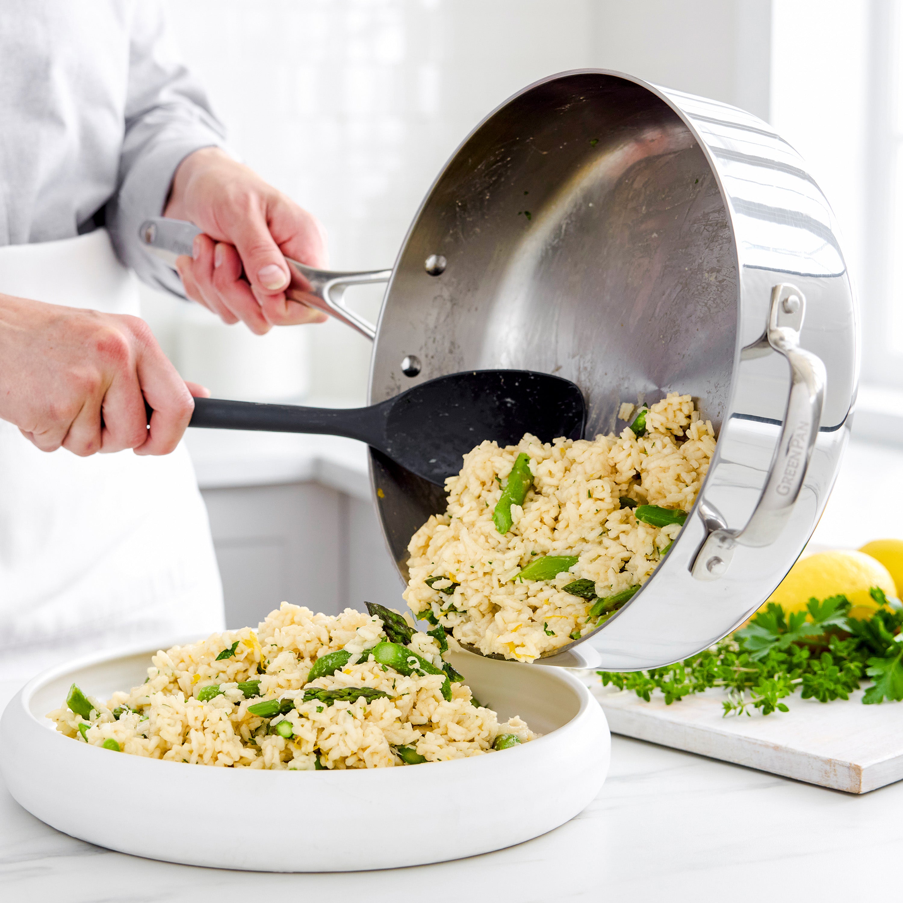 Valencia Pro Stainless Steel Uncoated 5-Quart Sauté Pan with Lid