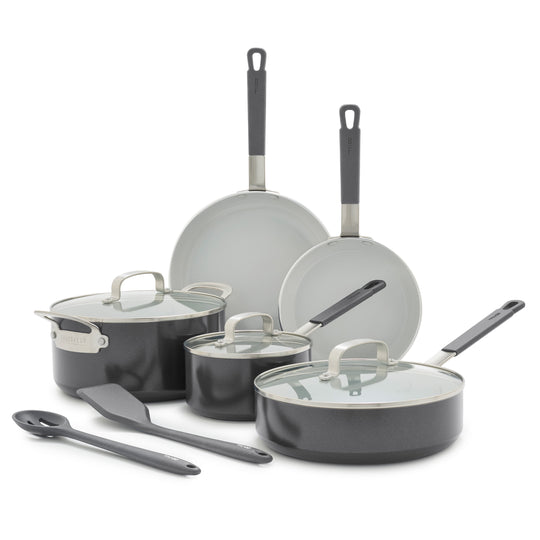 Bobby Flay by GreenPan Professional Ceramic Nonstick 10-Piece Cookware Set | Graphite