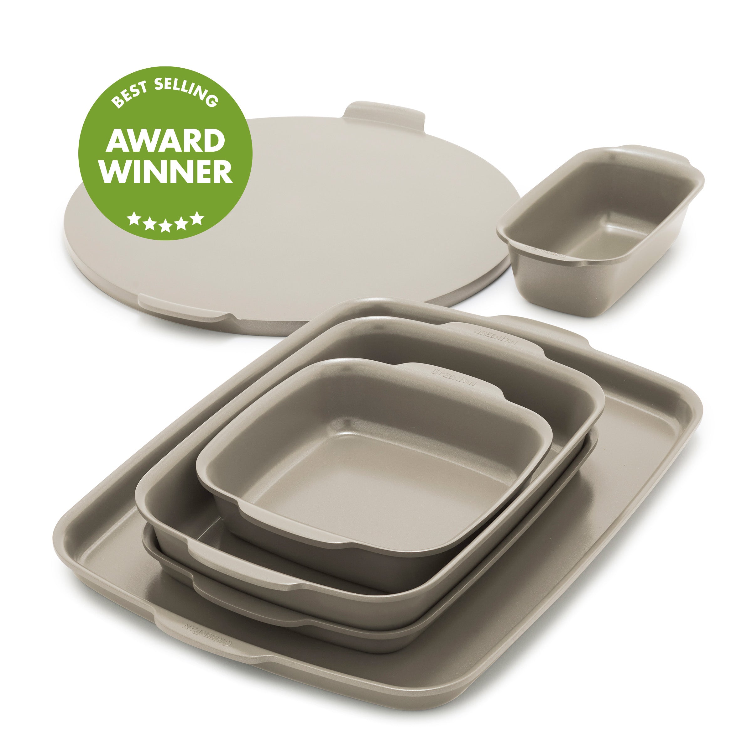 Premiere Ovenware Ceramic Nonstick 6-Piece Set | Taupe
