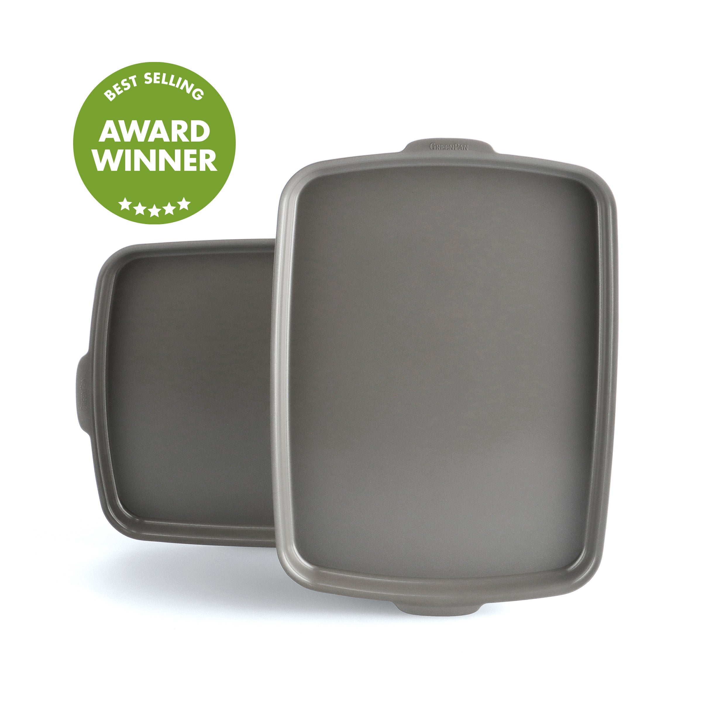Premiere Ovenware Ceramic Nonstick 2-Piece 13 x 9 Quarter Sheet Pan Set