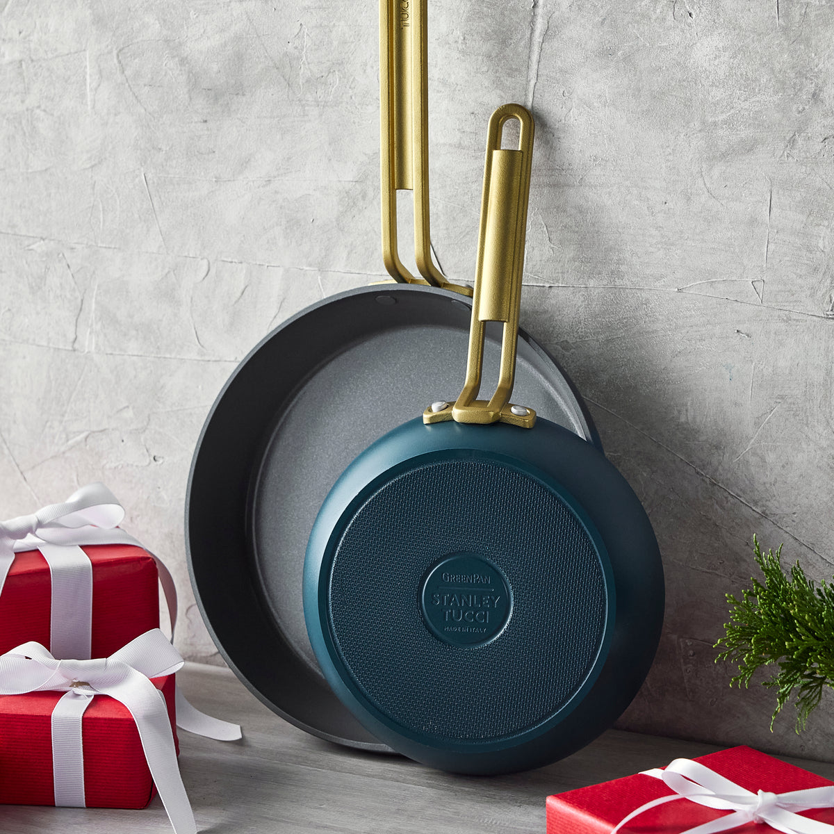 Stanley Tucci™ Ceramic Nonstick 8" and 10" Frypan Set | Venetian Teal