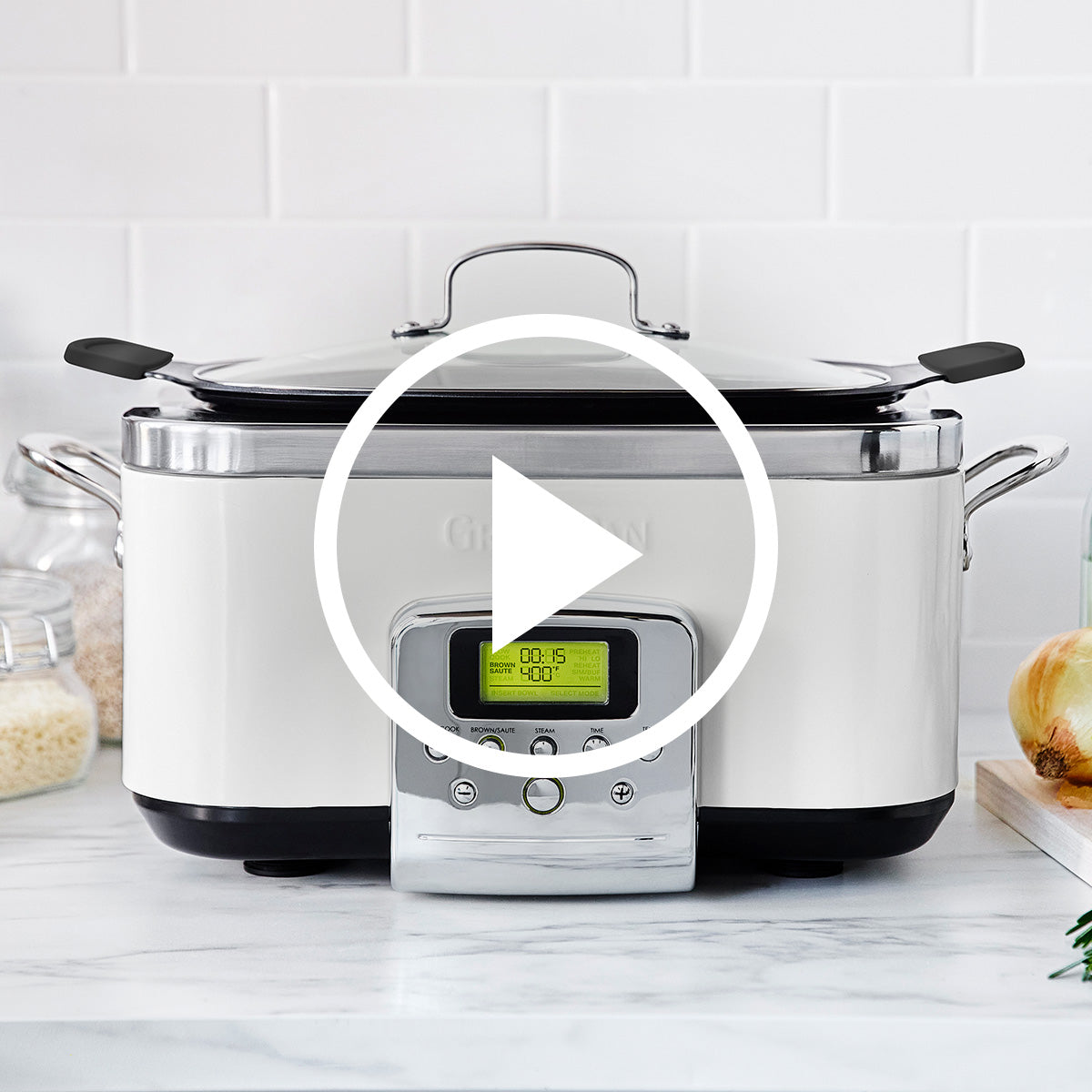 All-Clad Stainless Steel 7-Quart Deluxe Slow Cooker with Aluminum