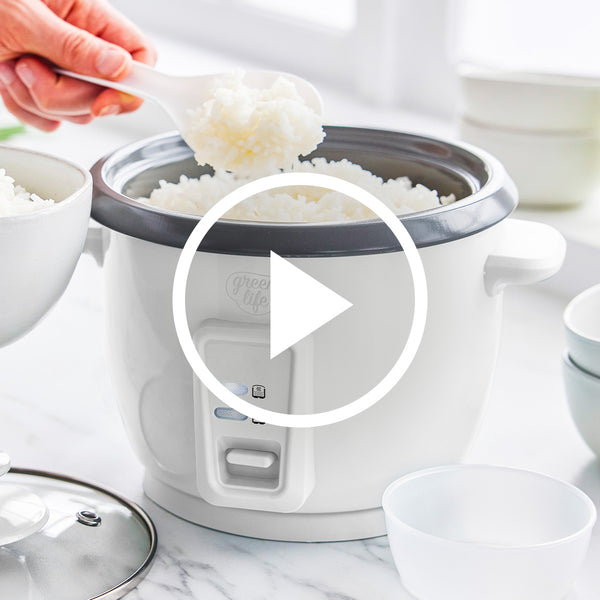 GreenLife 6-Cup Rice Cooker | White | GreenPan