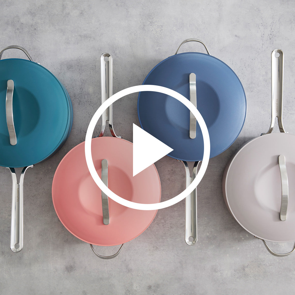 Nova Ceramic Nonstick 3-Piece Cookware Set | Clay | GreenPan