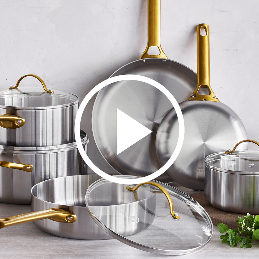 Reserve Stainless Steel 10-Piece Cookware Set | GreenPan US