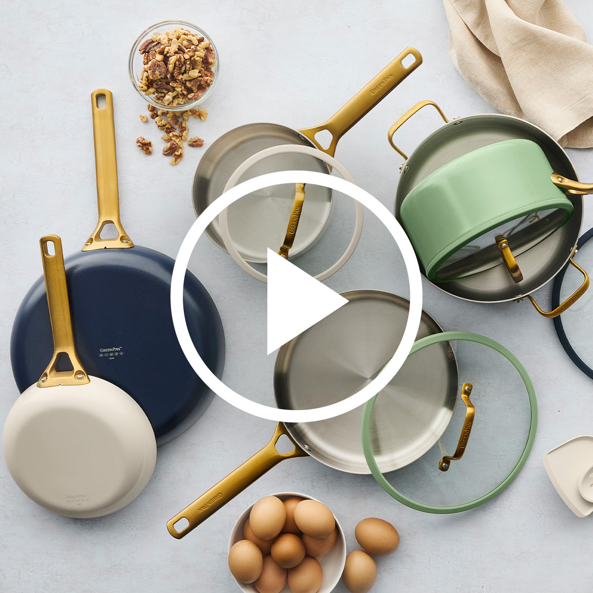 GreenPan Reserve Pro Stainless Steel Cookware Set