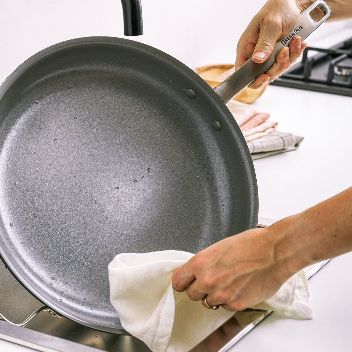 GreenPan Gray Provisions Nonstick Ceramic Frying Pan 10 Inch
