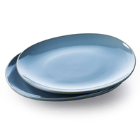Keltum Glazed Stoneware 11" Dinner Plates, Set of 2 | Blue