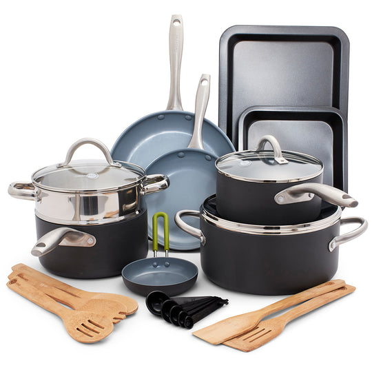 Lima Ceramic Nonstick 18-Piece Cookware Set