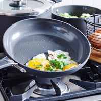 Levels Hard Anodized Stackable Ceramic Nonstick 10" and 12" Frypan Set