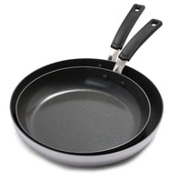 Levels Stainless Steel Stackable Ceramic Nonstick 10" and 12" Frypan Set