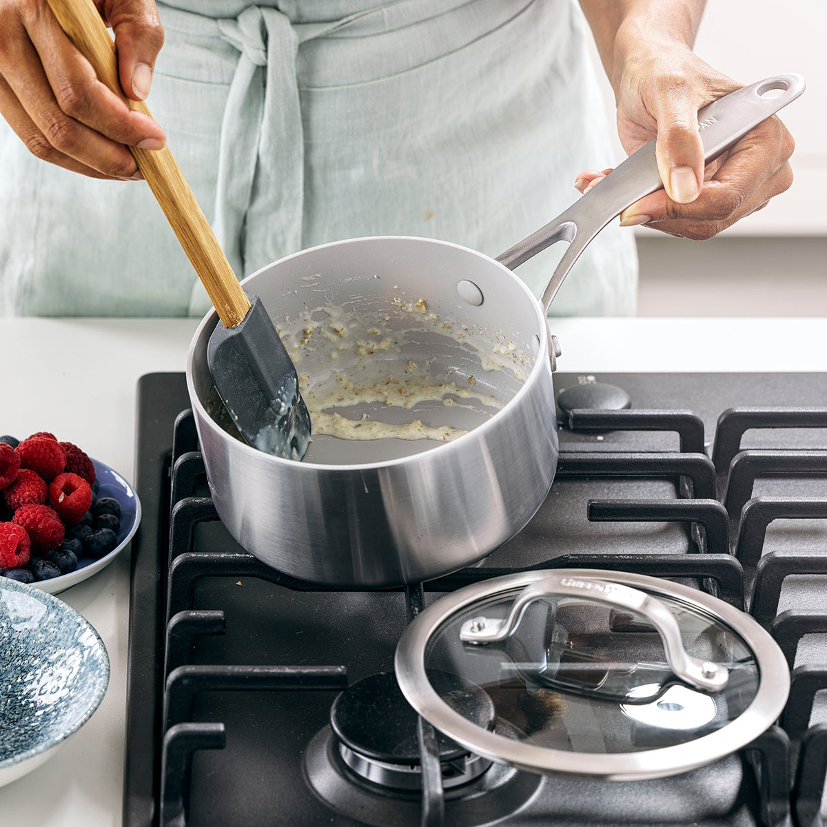 Shop the All-In-One Nonstick Saucepan for All of Your Simmering Needs