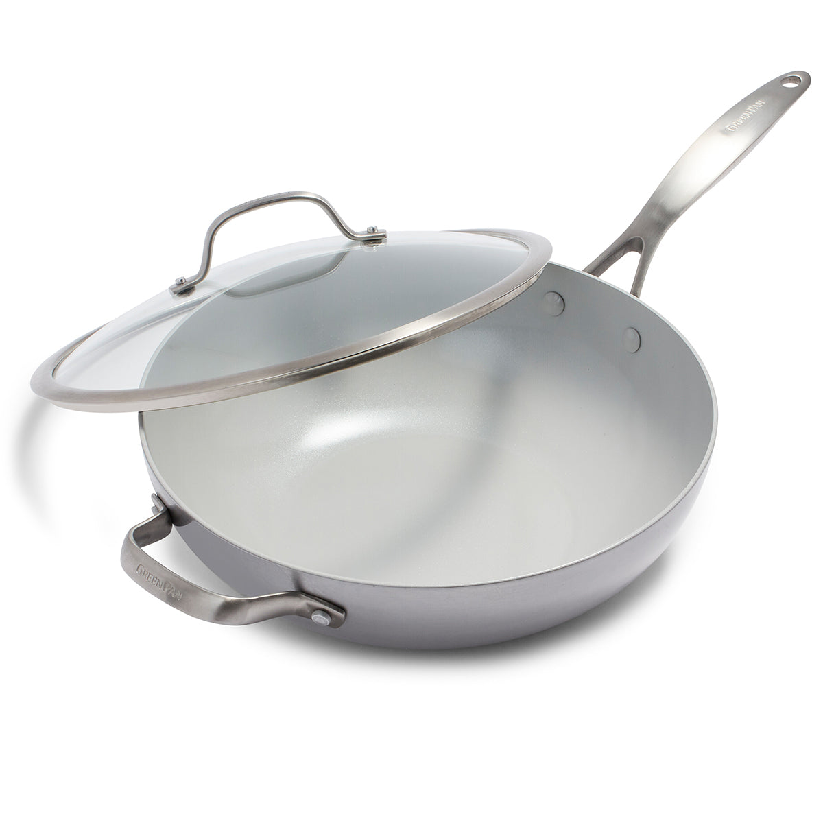 Multifunctional Household Ceramic Wok With Lid Non Stick Clay Wok
