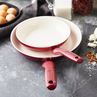 Rio Ceramic Nonstick 8" and 10" Frypan Set | Red