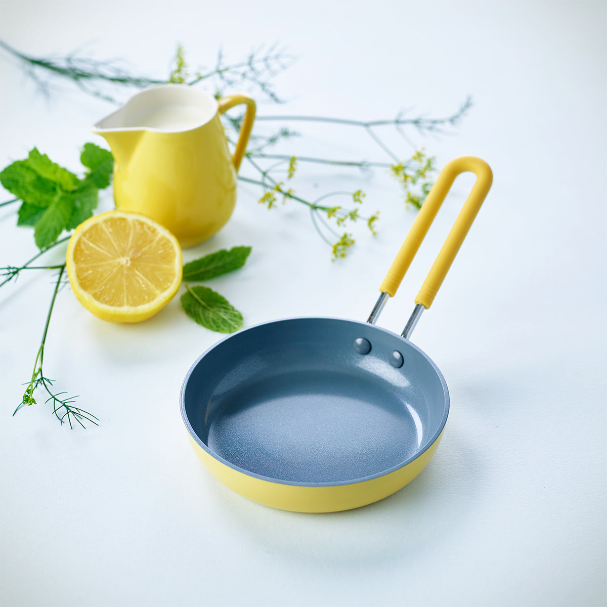 GreenPan Sunflower Yellow Ceramic Non-Stick Mini Egg Pan + Reviews