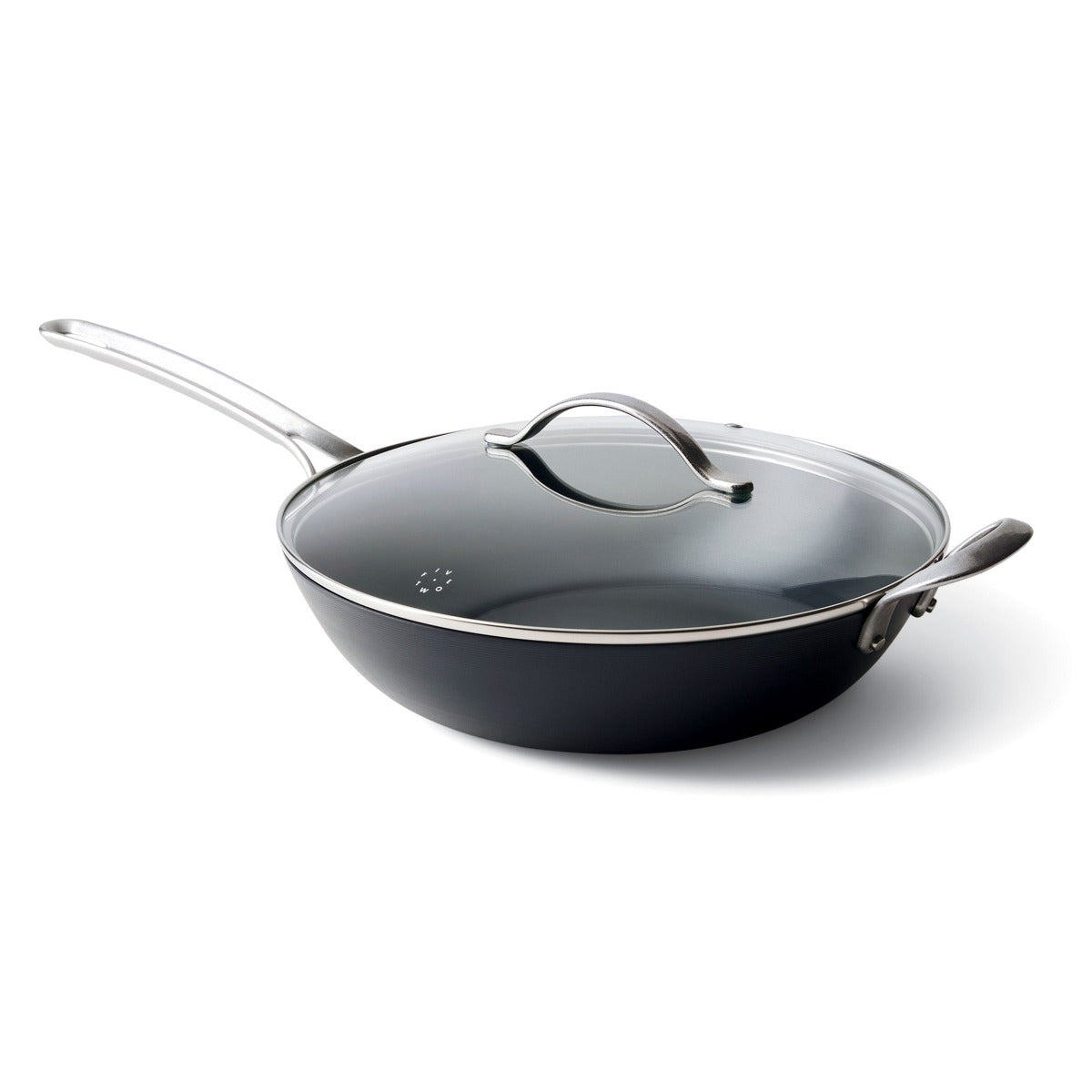 Five Two by GreenPan 12 Carbon Steel Wok with Lid and Foldable Rack