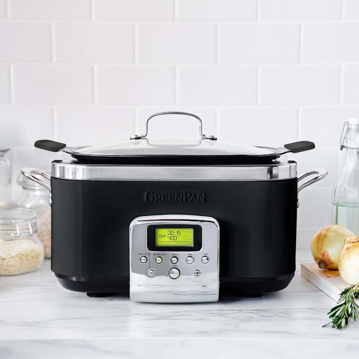 Crock Pot® 8-Quart Black Stainless Programmable Slow Cooker
