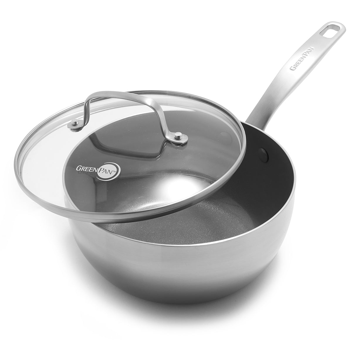 Nonstick Stainless Steel Saucier Pan