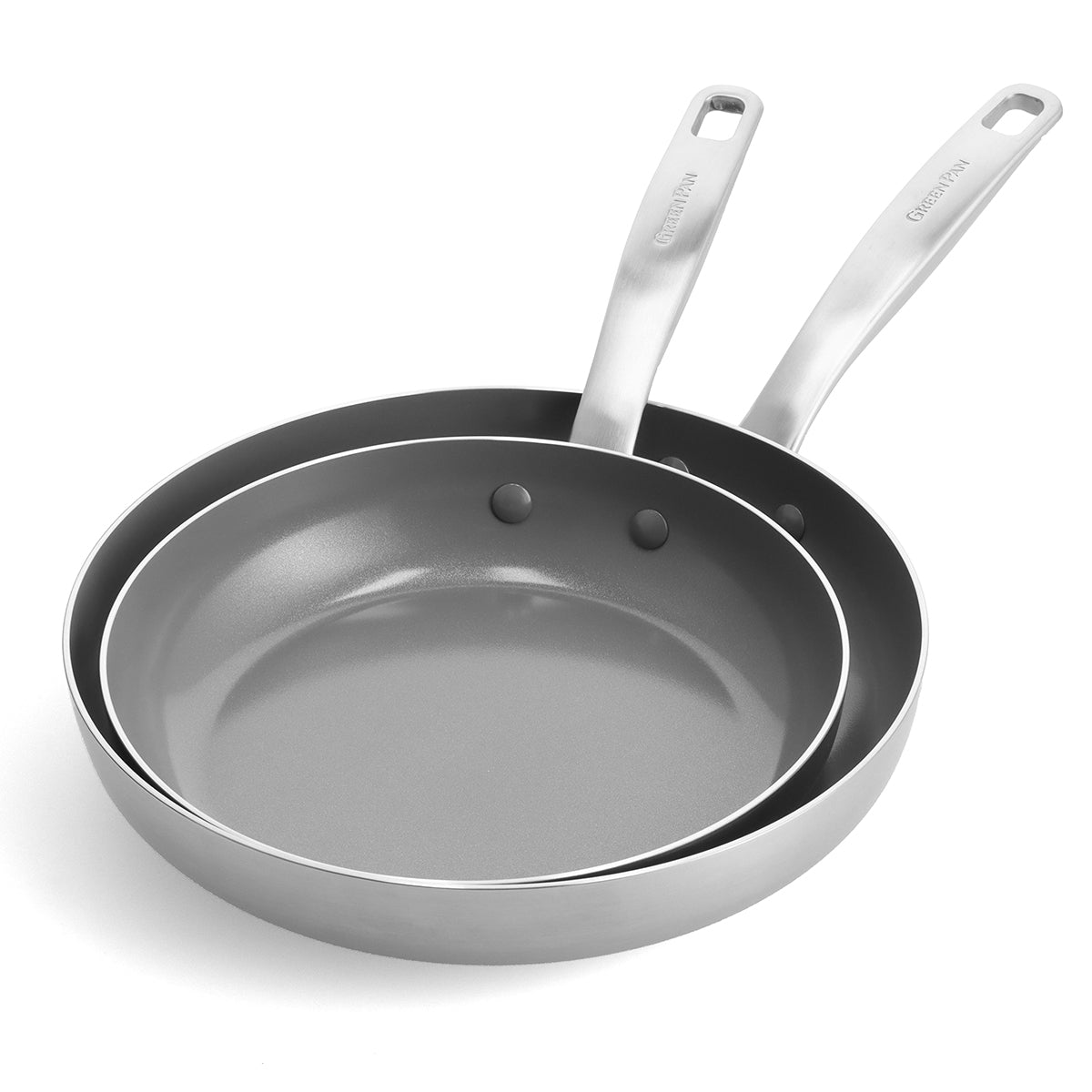 Cooks Stainless Steel 2-pc. Frypan Set, Color: Stainless Steel