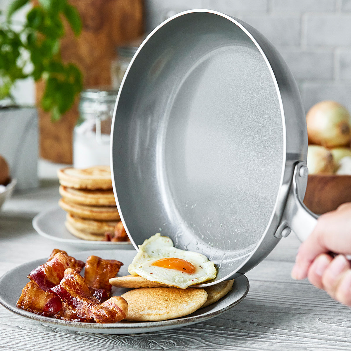 5-Ply Stainless-Steel Pancake Pan/Griddle with See Through Glass