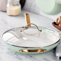 Reserve Ceramic Nonstick 12" Frypan with Helper Handle and Lid | Julep