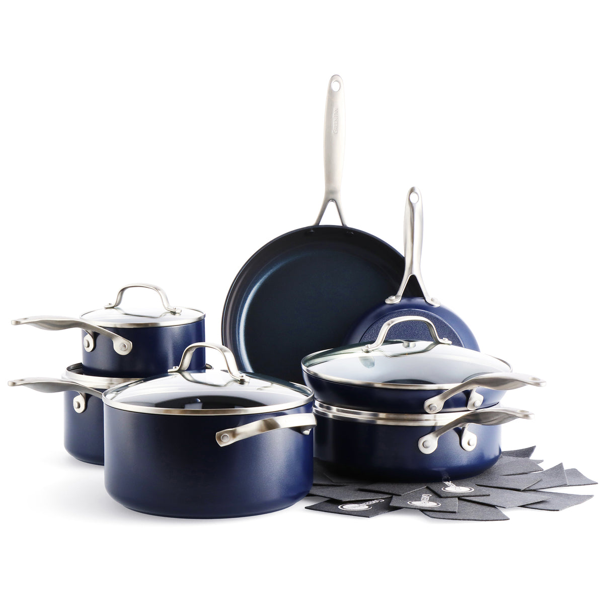 Blue Diamond Triple Steel 11-Piece Cookware Set