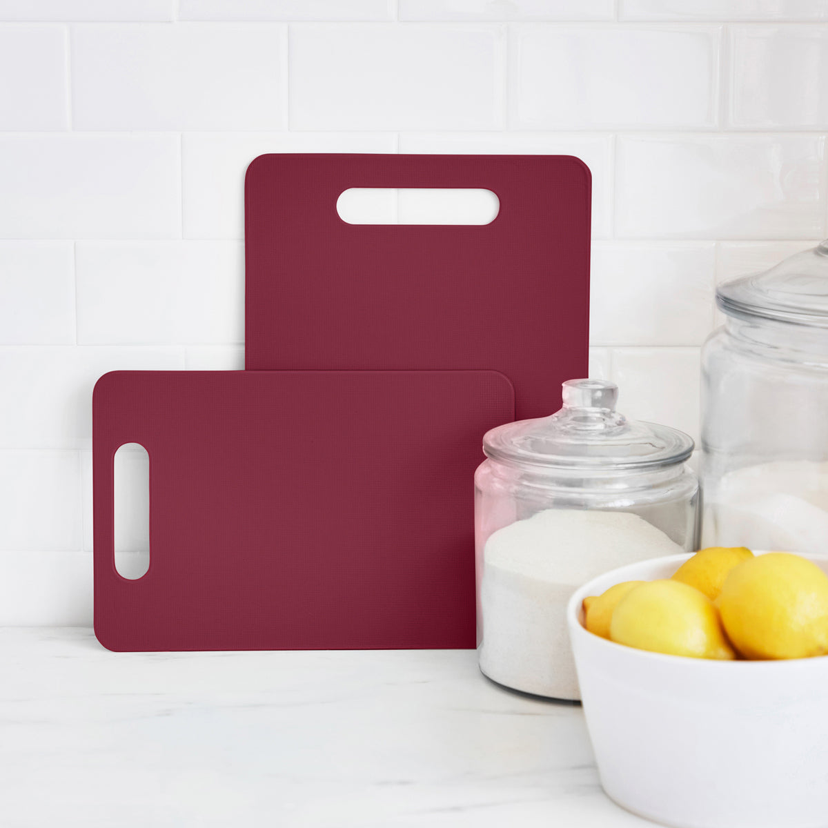 Preserve BPA-Free Cutting Board Set - Small (3 Pieces - 1 White, 1 Green  and 1 Red)