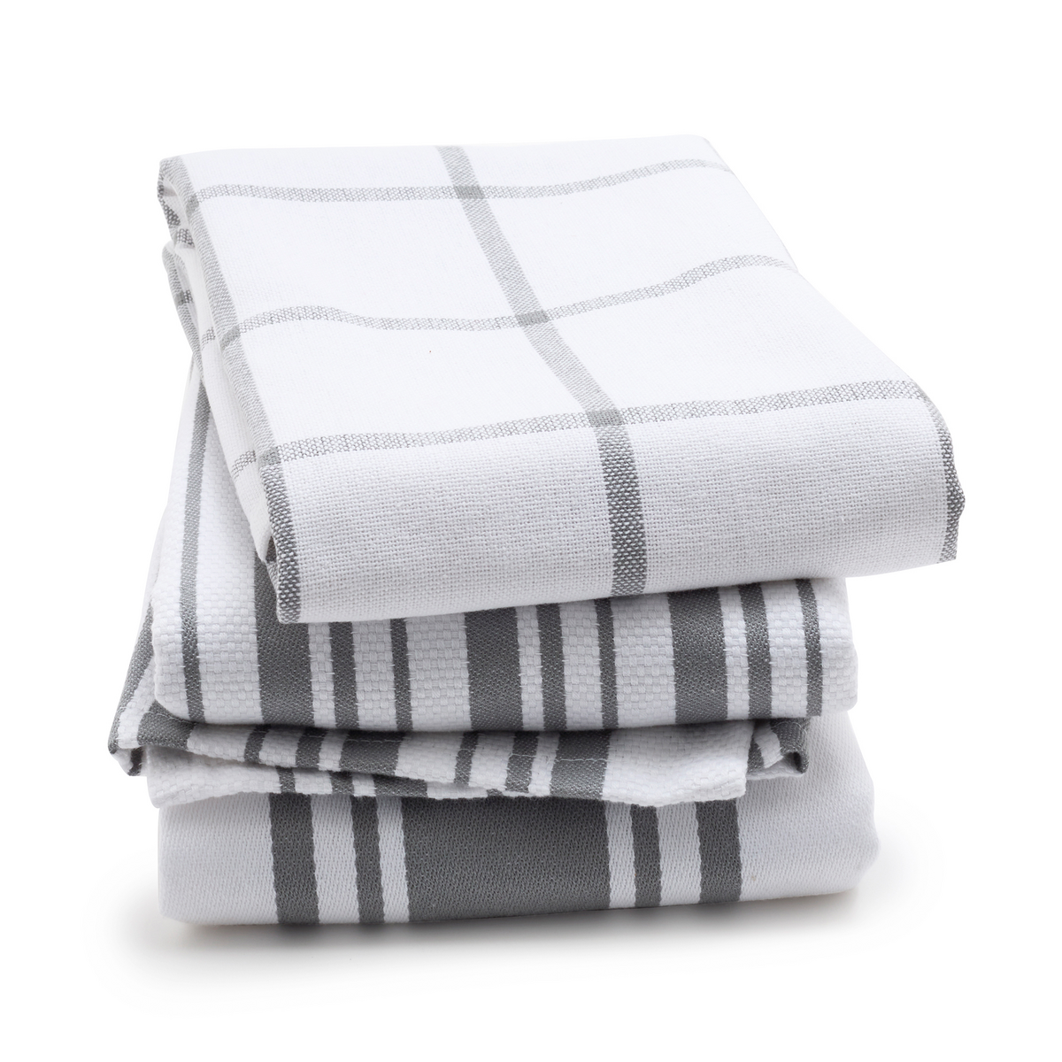 5pk Cotton Assorted Kitchen Towels Gray - Threshold™