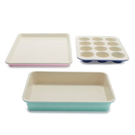GreenLife Ceramic Nonstick 3-Piece Bakeware Set | Multicolor
