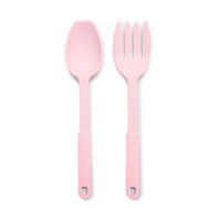 GreenLife Silicone Spoon & Fork Set | Pink