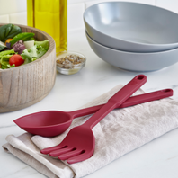 GreenLife Silicone Spoon & Fork Set | Red