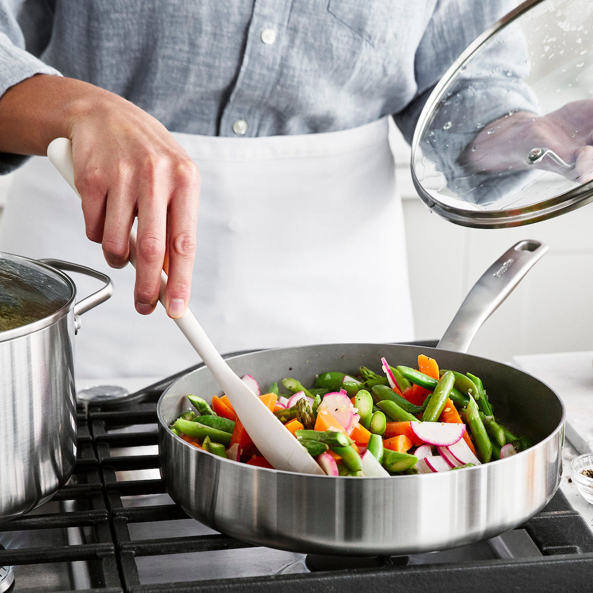 Chef Tested 12-Piece Metallic Handle Cookware Set