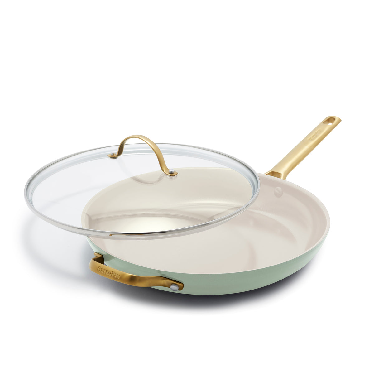 Reserve Ceramic Nonstick 12 Frypan with Helper Handle and Lid, Julep