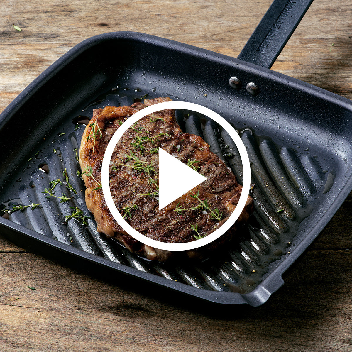 Merten & Storck Carbon Steel 11" Square Grill Pan © GreenPan Official