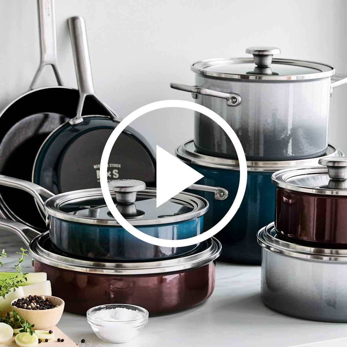 Merten and Storck  Stainless Steel 8-Piece Cookware Set