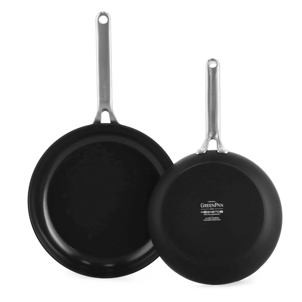 Ceramic Coated Nonstick Frying Pans, 3-Pack Bundle Set: 9.5, 11, and 13  Inch | Durable, High Heat Aluminum Base with No PTFE, PFOA, Lead or Cadmium  
