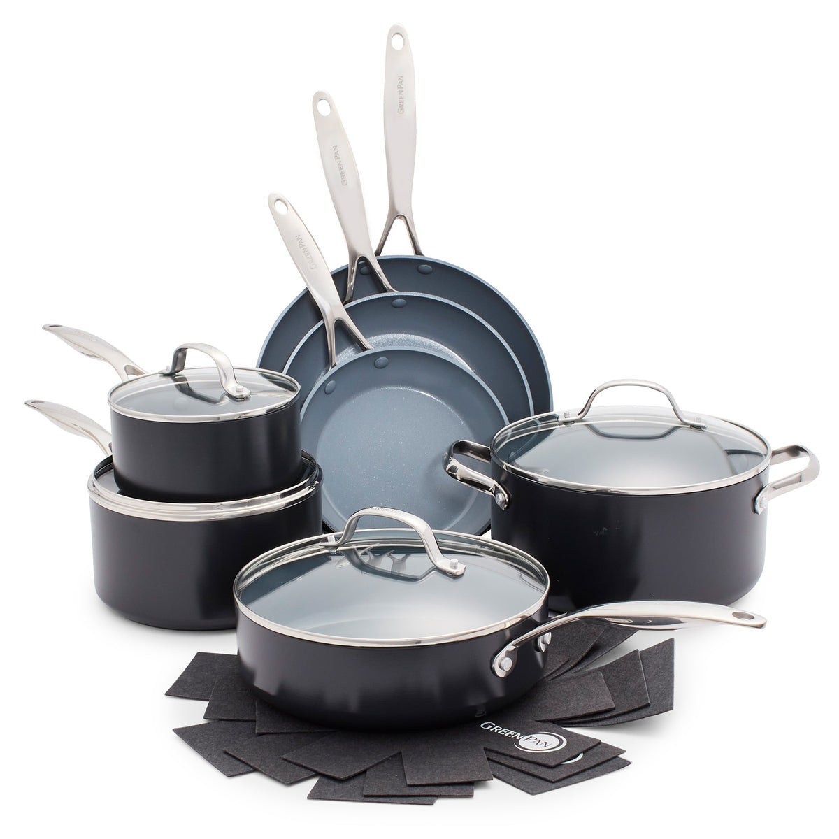 Calphalon Classic Hard-Anodized Nonstick Cookware Set, 11 pc. - Grey